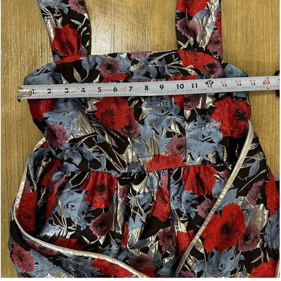 Autumn Adeigbo Gabriella A-Line‎ Fit & Flare Jacquard Midi Dress with Pockets - Picture 8 of 13